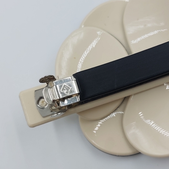 Camellia French Hair Barrettes Rhinestone Acetate Hair Clip Women - Picture 7 of 16